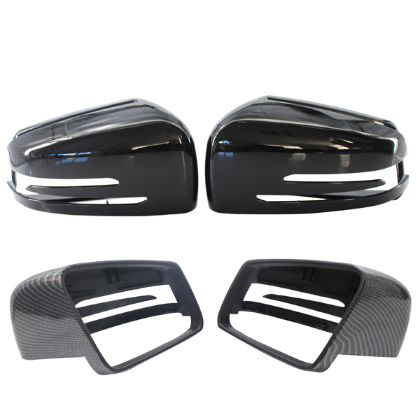 2PCS Door Mirror Covers Black Replacement Rearview Side Mirror Covers Rearview Caps for Benz W212 W204 W221 of Year 2009 to 2013