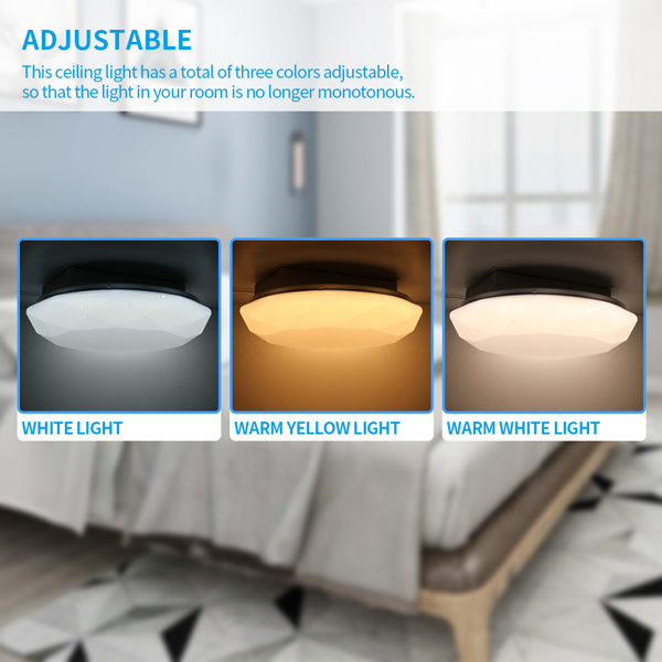 Modern Minimalist LED Ceiling Light Acrylic Bedroom Adjustable Ceiling Light