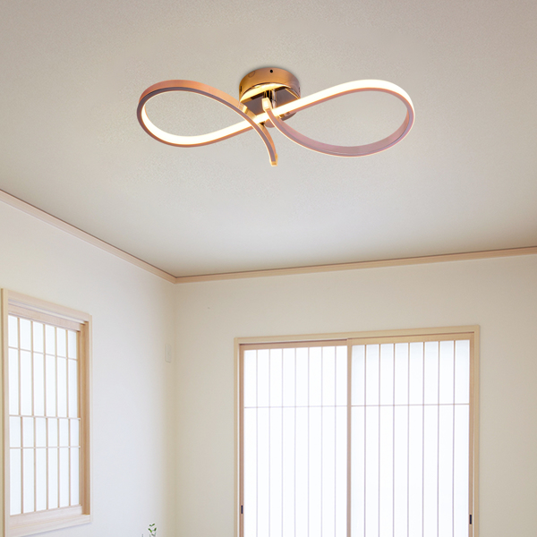 LED Figure Eight Ceiling Light 30W 3000K Chandelier Lamp Modern Design for Living Room Bedroom Kitchen