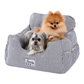Dog Car Seat Pet Booster Seat Safety Bed for Cars on Travel with Safety Belt and Removable Cushion for Small & Medium Dog