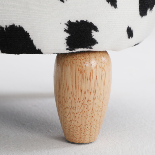 Animal storage stool for kids, ottoman bedroom furniture, cow style kids footstool, cartoon chair with solid wood legs, decorative footstool for office, bedroom, playroom, living room