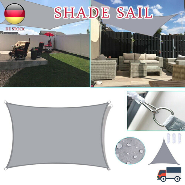 Large Covering Rectangle Sunshade Sail 300D Oxford Cloth Canopy Garden Patio Awning