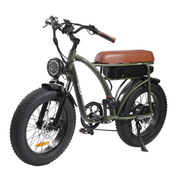 Electric Bike Adults 1000W Motor 48V 12.5AH Battery Olive Drab