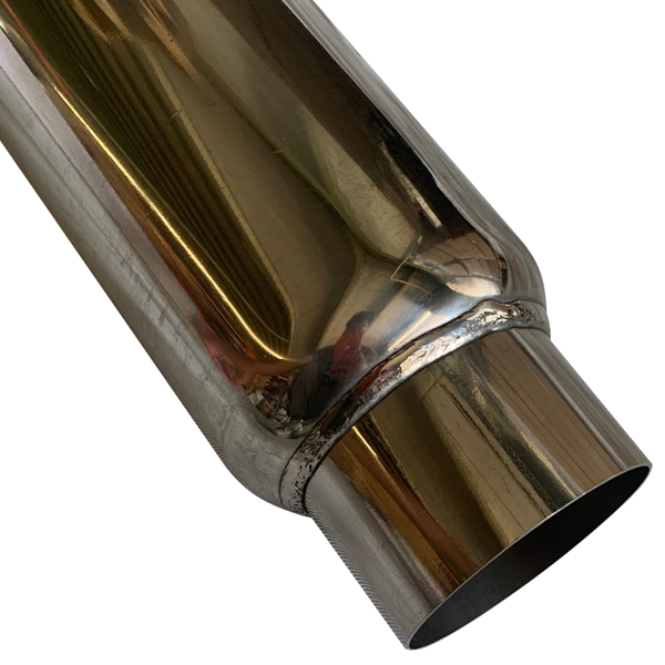 Universal 3" In/Out Exhaust Muffler / Resonator - Fiberglass Stainless Steel