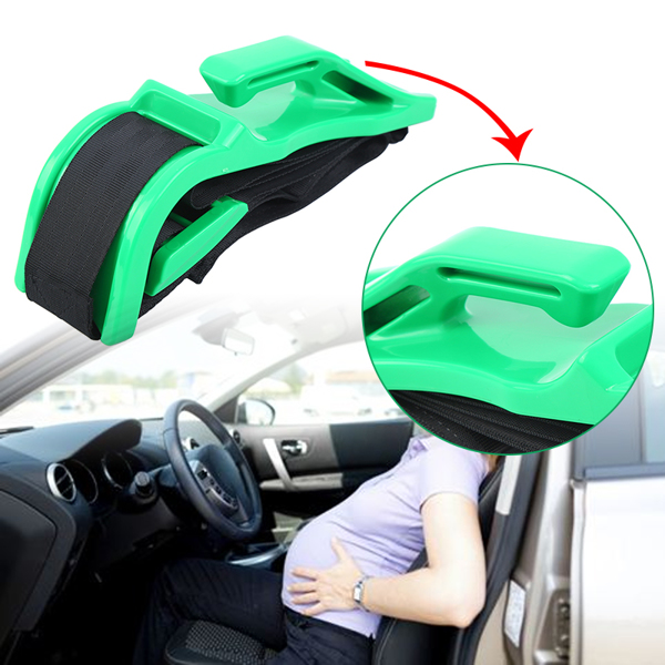 Ambienceo Pregnancy Seat Belt Adjustable Seat Belt for Pregnant Woman to Protect Unborn Baby(Green)