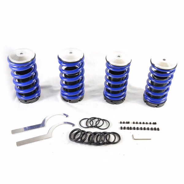 Coilover Lowering Coil Springs kit for Honda Civic 1988-2000 Blue Spring & Black Sleeves & Silver