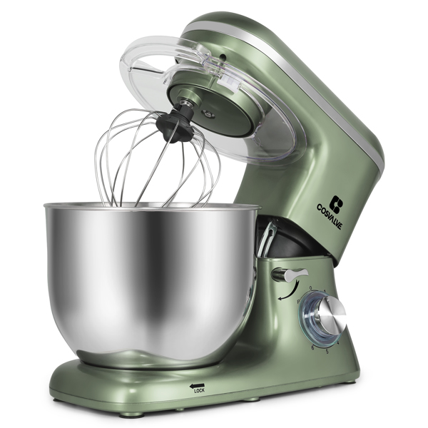 1400W food processor 7L stainless steel bowl silver green