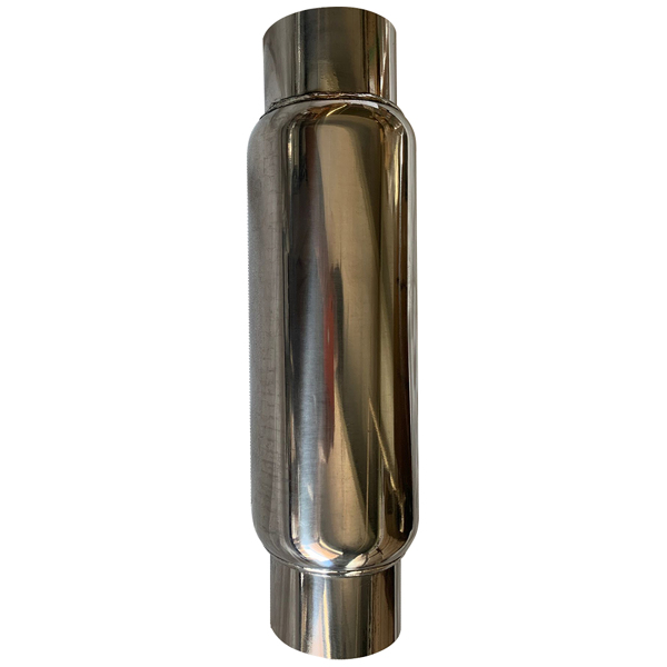 Universal 3" In/Out Exhaust Muffler / Resonator - Fiberglass Stainless Steel