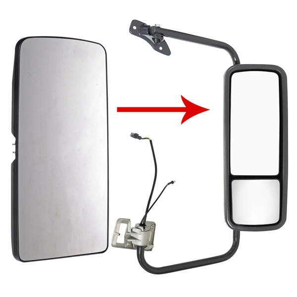 LEAVAN Upper Mirror Glass Heated Left LH or Right RH side fit for For 02-13 Columbia 01-10 Coronado Century