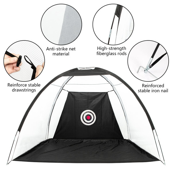 Outdoor Waterproof Folding Golf Training Target Practice Net Black