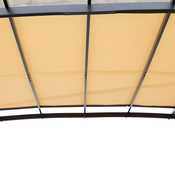 12 x 9 Ft Outdoor Pergola Patio Gazebo,Retractable Shade Canopy,Steel Frame Grape Gazebo,Sunshelter Pergola