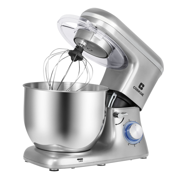 1400W food processor 7L stainless steel bowl Silver