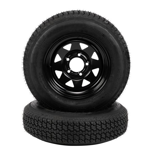 G33000165 ZY ST175-80D-13 5Lug 6PR QM188 * 2 Black Rim 车轮 MP-4