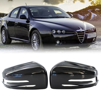 2PCS Door Mirror Covers Black Replacement Rearview Side Mirror Covers Rearview Caps for Benz W212 W204 W221 of Year 2009 to 2013