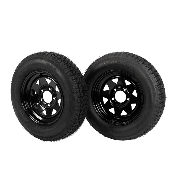 G33000165 ZY ST175-80D-13 5Lug 6PR QM188 * 2 Black Rim 车轮 MP-10