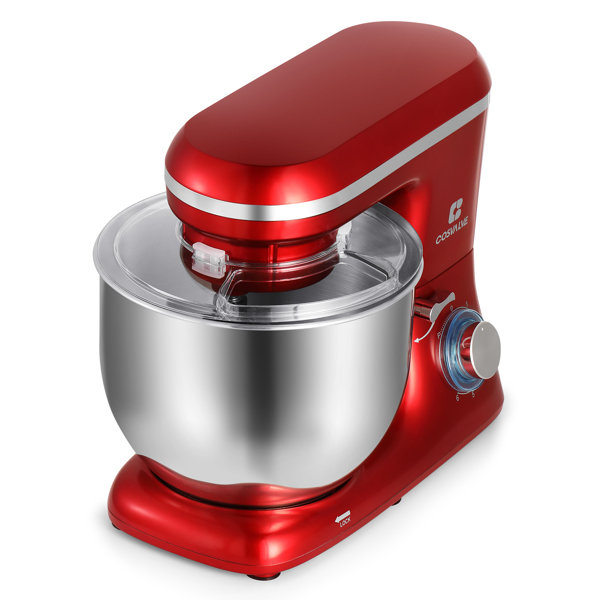 1400W food processor 7L stainless steel bowl Red