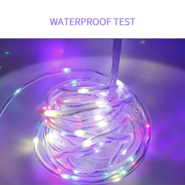 39.36ft 100LED String Lights Solar Powered Lamp Chains PVC Light Decoration Bulbs LED Lighting Decor with 8 Lighting Modes IP67 Waterproof for Patio Garden Walkway Party