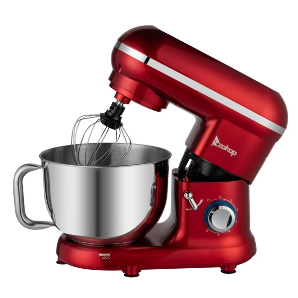 ZOKOP SM-1519N Chef Machine 5.5L 1500W Mixing Pot with Handle Red Spray Paint