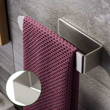 Stainless Steel Towel Holder Silver Paper Shelf Bathroom Towel Rack Toilet Paper Roll Bracket For Bathroom Kitchen