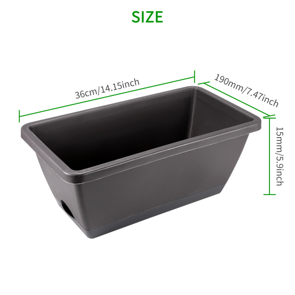 6Pcs Planter Box Plastic Euro Pallet Thickened Flower Box Raised Flower Pot Plant Box Ventilate Plant Holder Box Quick Draining with Removable Bed for Flower Plant Herb Vegetable