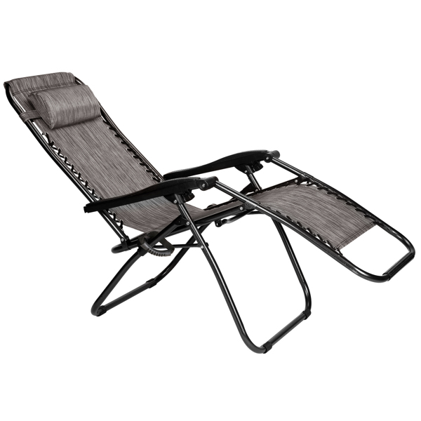 Folding Chair Set of 2 Sun Lounger Garden Lounger with Cup Holder Brown Yellow