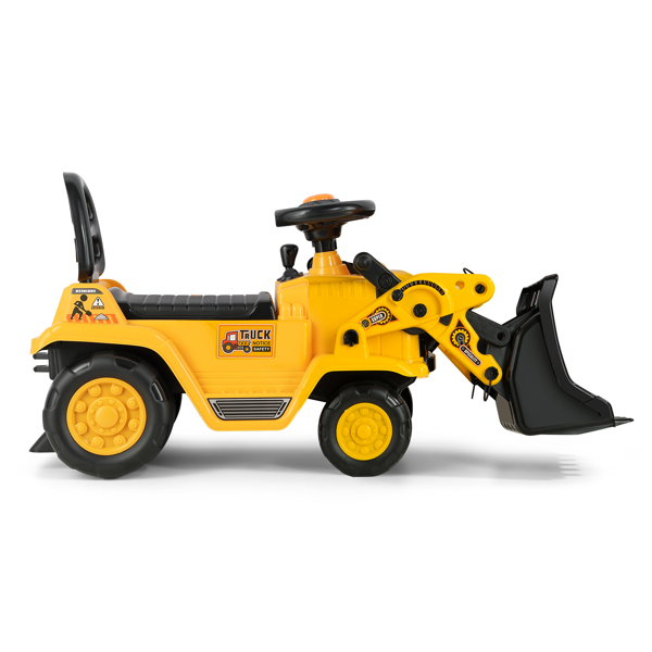 Push car tractor children's excavator with built-in storage compartment