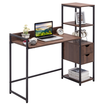 Computer desk with shelf office table for home office indoor