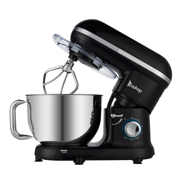 ZOKOP SM-1519N Chef Machine 5.5L 1500W Mixing Pot with Handle Black Spray Paint