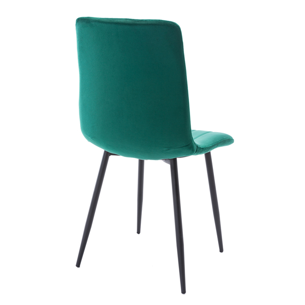 Set of 4 Fabric Velvet Dining Chairs Green