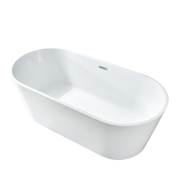 White Acrylic Oval 150 * 80 *  58 cm Bathtub Without Base 822