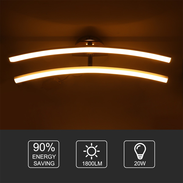 Led Modern Ceiling Light 20W Swivel Ceiling Lamp 1800LM For Bedroom Living Room Coffee Shop