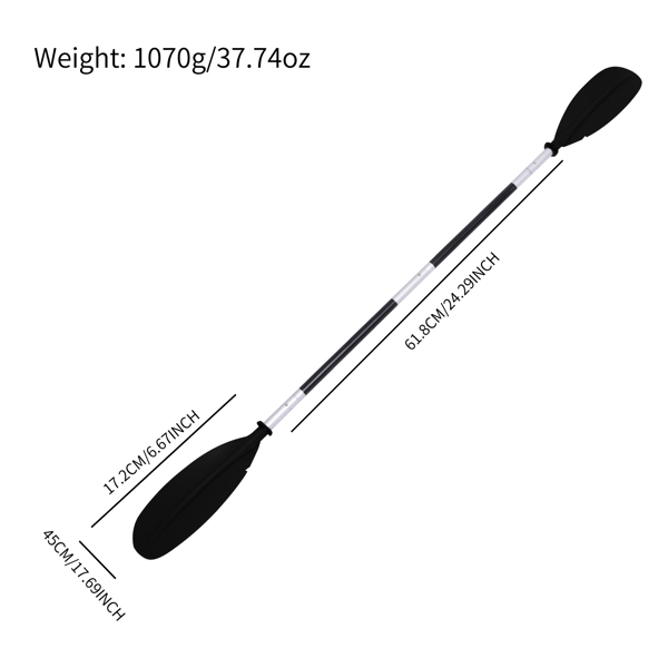 Double-Headed Boat Oar Aluminum Alloy Boat Paddle High Quality Detachable Rowing Paddle Rafting Paddle for Kayak Canoe Inflatable Boat Rowing Boat Outdoor Water Activities