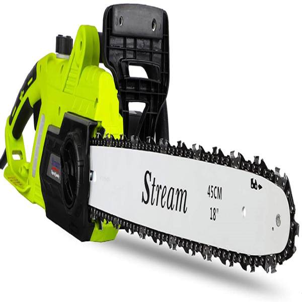 Chainsaw, 2400W Electric Chainsaw with 45cm Guide Bar, Lightweight Chain Saw for Cutting Trees, Automatic Oiling, 12m Power Cable, Tool-Free Chain Tensioning