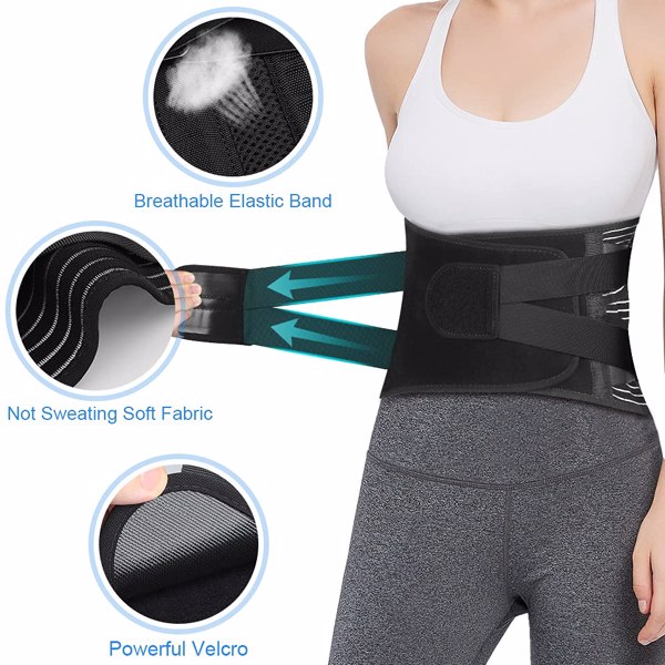 Back Support Belt for Women Size-L, Lumbar Support, Back Support Belt， Scoliosis Back Brace, Adjustable Air Mesh Back Brace with 5 Stays for Lower Back Pain Relief, Herniated Disc, Sciatica,Scoliosis