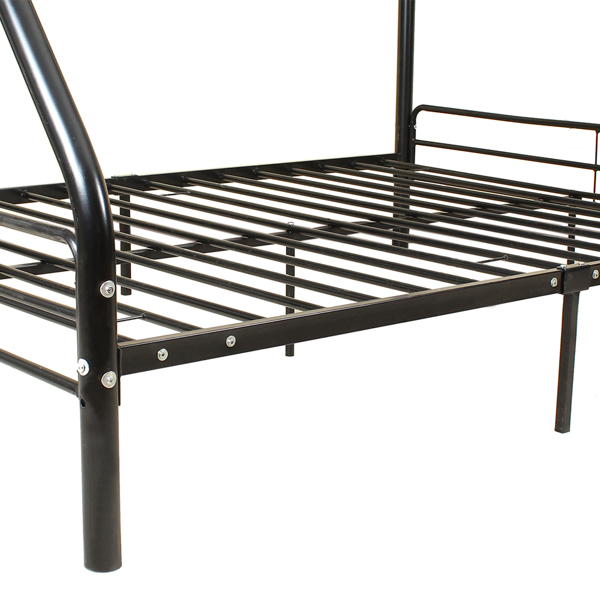  Bunk Bed with Oblique Ladder Black 