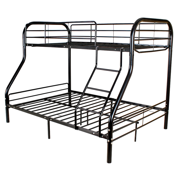  Bunk Bed with Oblique Ladder Black 