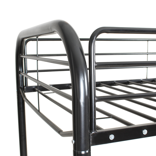  Bunk Bed with Oblique Ladder Black 