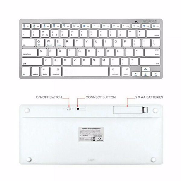 Wireless Bluetooth 3.0 Keyboard Ultra Slim for iOS/Android/Windows Tablet PC