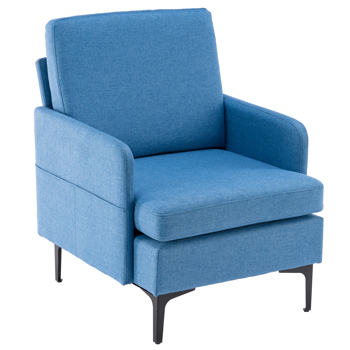 Lounge Chair, Comfy Single Sofa Accent Chair for Bedroom Living Room Guestroom, Blue