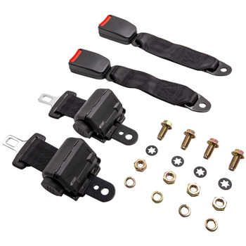 2x Retractable Golf Cart Safety Belts for Yamaha for EZGO Universal Lap Straps