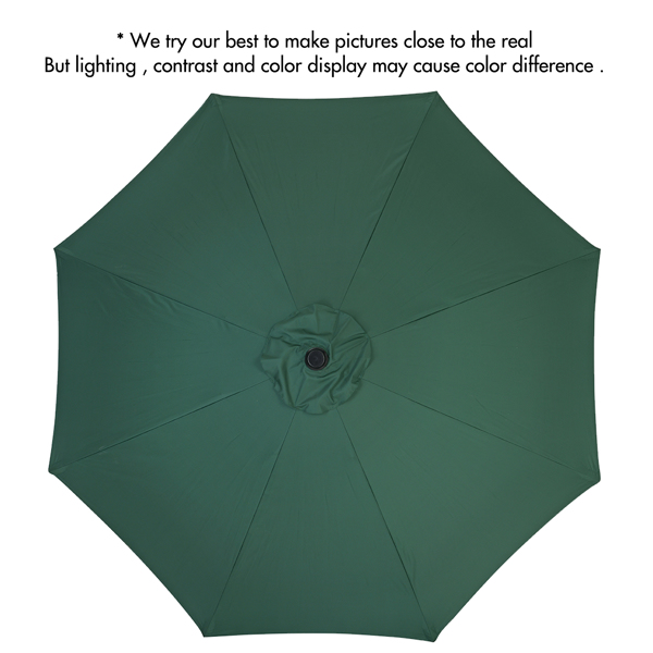 Green 3M Cantilever Garden Parasol, UV50+ Protection Banana Patio Umbrella with Crank Handle & Tilt Function, for Outdoor Patio Garden Pool Sun Shade