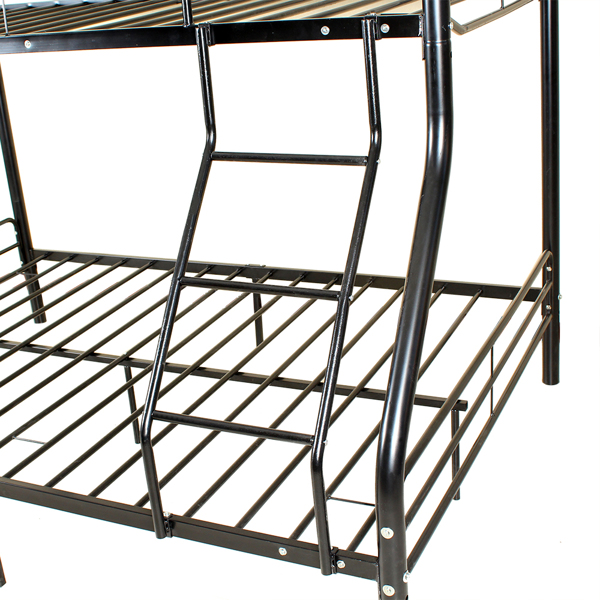  Bunk Bed with Oblique Ladder Black 