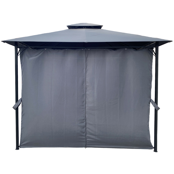 10x10 Ft Outdoor Patio Garden Gazebo Tent  With Curtains,Gray