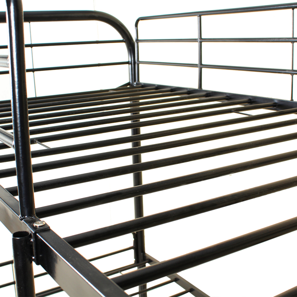  Bunk Bed with Oblique Ladder Black 