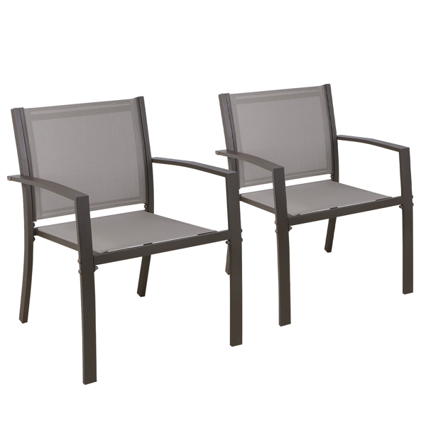  Brown Garden Furniture Set 2 Seater, Indoor Outdoor 3 Piece set Patio Furniture Set, Garden Table and Chairs, 2 ArmChairs + Glass Coffee Table Suitable for Patio Backyard Poolside
