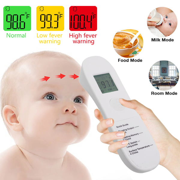 No-Touch Forehead Thermometer LCD Digital Infrared Thermometer for Adults/Kids