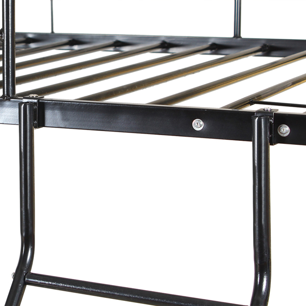  Bunk Bed with Oblique Ladder Black 