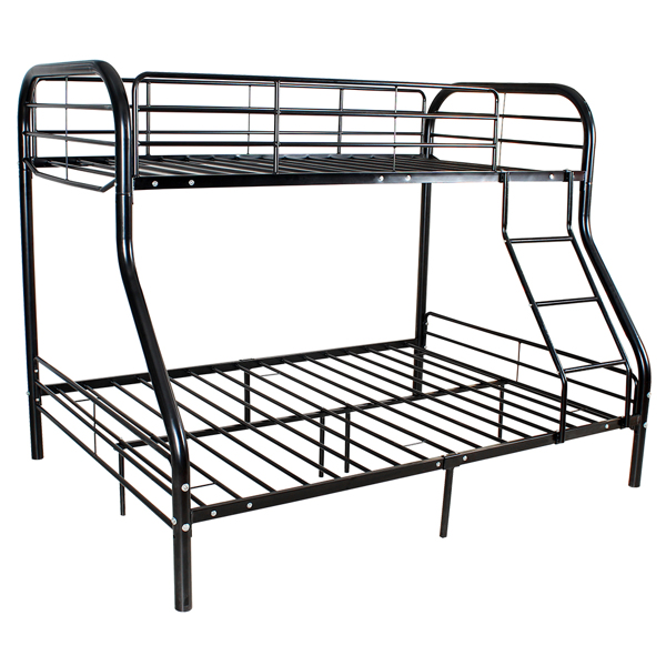  Bunk Bed with Oblique Ladder Black 