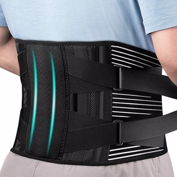 Back Support Belt Size-S/M , Lumbar Support, Back Support Belt， Scoliosis Back Brace, Adjustable Air Mesh Back Brace with 5 Stays for Lower Back Pain Relief, Herniated Disc, Sciatica,Scoliosis