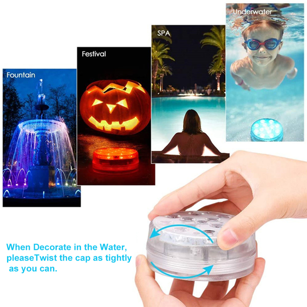Swimming Pool Light RGB LED Bulb Underwater Color Vase Decor Lights & Remote